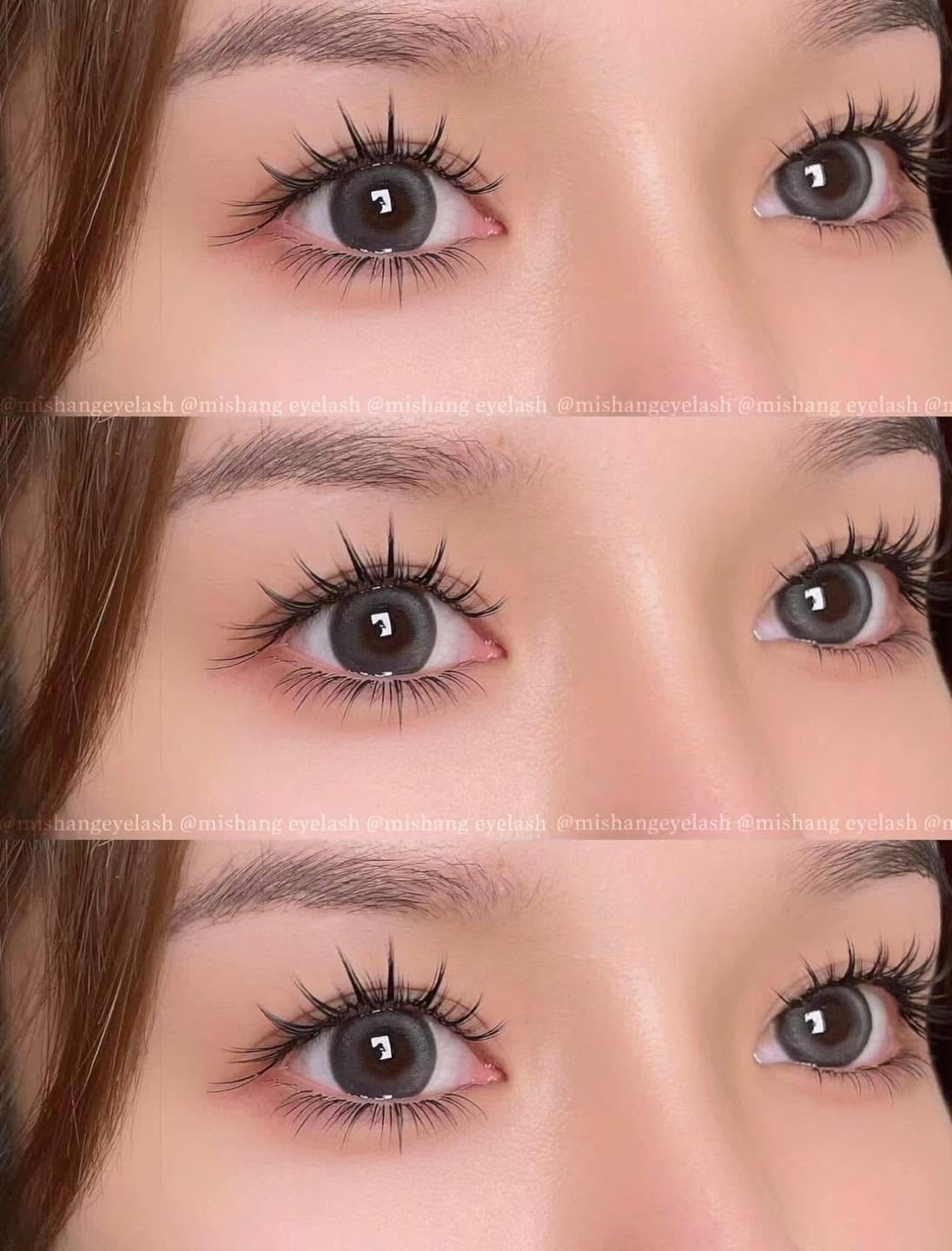 Khách hàng với bộ mi búp bê cong vút tại Mishang